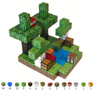 Magnetic Cubes M - Minecraft Forest (100)
